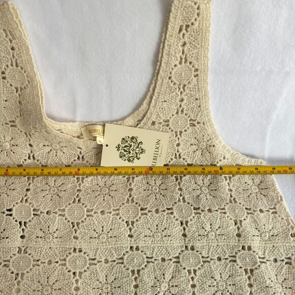 🎉😀CLEARANCE SALE!!😀🎉REBELLION AGAIN Lace Cropped Tank Top NWT - Picture 5 of 6